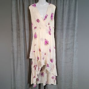 FREE PEOPLE Floral Print Tier Mermaid Tail Maxi Dress